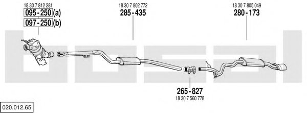 BOSAL 020.012.65 Exhaust System